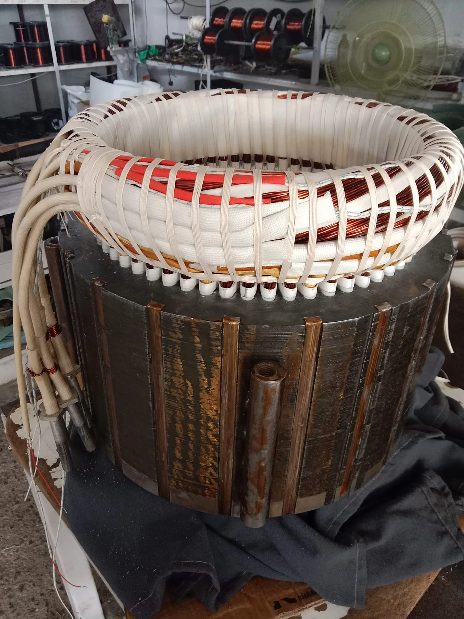 Stator winding coil preparation and forming